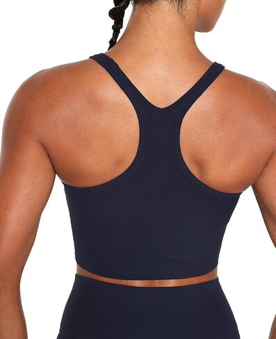 Ukaste Women's Studio Essential Racerback Sports Bra - Longline Padded Yoga Crop Tops with Built in Bra in Kuwait