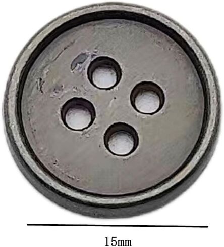50PC Sewing Metal Buttons 4 Hole Antique Silver Round Vintage Crafts Buttons 10mm in Saudi Arabia