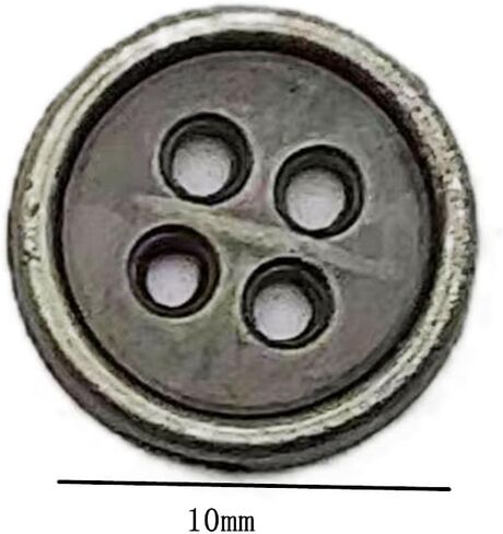 50PC Sewing Metal Buttons 4 Hole Antique Silver Round Vintage Crafts Buttons 10mm in Saudi Arabia