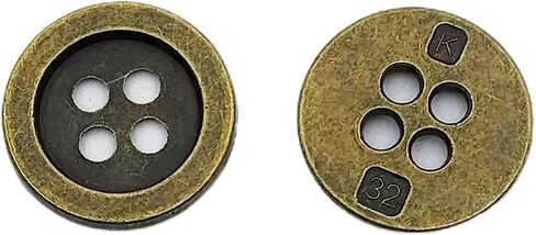 50PC Sewing Metal Buttons 4 Hole Antique Silver Round Vintage Crafts Buttons 10mm in Saudi Arabia
