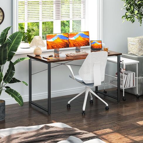 Coleshome 48 Inch Computer Desk, Modern Simple Style Desk for Home Office, Study Student Writing Desk, Vintage in Saudi Arabia
