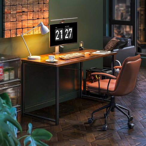 Coleshome 48 Inch Computer Desk, Modern Simple Style Desk for Home Office, Study Student Writing Desk, Vintage in Saudi Arabia