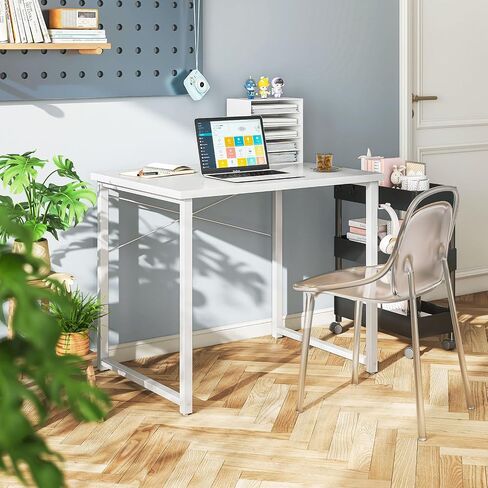 Coleshome 48 Inch Computer Desk, Modern Simple Style Desk for Home Office, Study Student Writing Desk, Vintage in Saudi Arabia