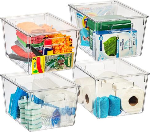 ClearSpace X-Large Plastic Storage Bins With Lids - Perfect for Kitchen, Pantry, Fridge Organization and Storage in Saudi Arabia