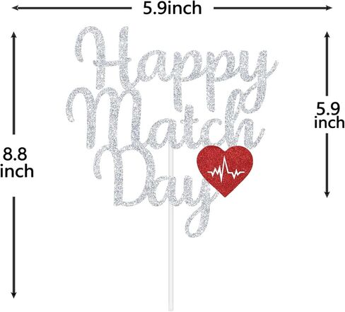 Gold Glitter Happy Match Day Cake Topper ، زخارف كعكة يوم المباراة ، المباراة 2024 ، زينة التخرج من كلية الطبيب الطبي in Kuwait