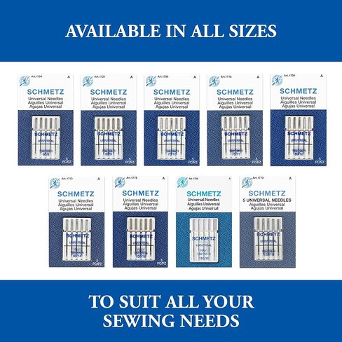 SCHMETZ Universal Sewing Machine Needles - Heavy Duty Multi Purpose Sewing Needle, Size 100/16, 5-Needle Card, Pack of 5 in Kuwait