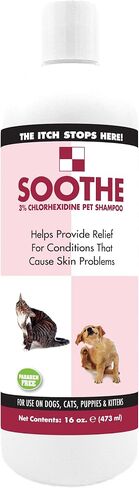 Soothe Itch Relief Pet Shampoo for Dogs & Cats 16 oz. | Antiseptic | Cools Red, Inflamed Skin | Made in USA in Saudi Arabia