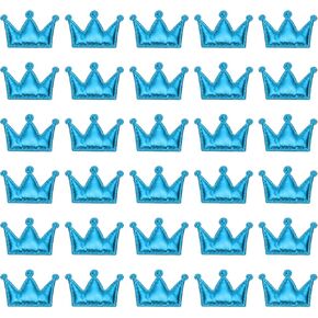 PATIKIL 50Pcs Crown Appliques Sew on Patches, Shiny Crown Embellishment Patches PU Padded Fabric Charms for DIY Craft Scrapbooking Decoration Wedding Home Decor, Wine Red