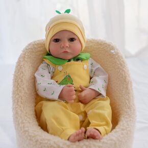 Reborn Baby Dolls - 18 Inch Lifelike Soft Cloth Body Realistic Newborn Baby Doll Gift for Kids Age 3+