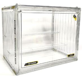 Clear Acrylic Display Case with Magnetic Lid - Stackable, Dustproof Showcase for Figurines, Collectibles, Jewelry, Dolls, Lipstick, Glassware - 3 Movable Tiers & Decorative Stickers Included