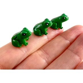 Miniature Frog, Dollhouse Resin Frogs, Mini Frog Figurine, for Dollhouse Miniatures, Fairy Garden, Diorama,Terrarium Decor,Craft Supplies (10PCS)