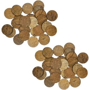 BESPORTBLE 50pcs Polished Coconut Shells – Natural Aquarium Decor, DIY Scenery Supplies for Fish Tanks