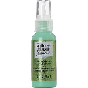 Gallery Glass Green Stained Glass 2 fl oz Brilliant Shimmer Finish Paint, Perfect for Easy to Apply DIY Arts and Crafts, 19689