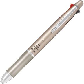 Pilot Dr. Grip 4+1 ، 4 Color 0.7 mm point Multi Pen و 0.5 مم قلم رصاص ميكانيكي - جسم شمبانيا الذهب (BKHDF1SFN -CG)