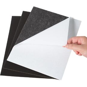 Crafare 3PCS 8x10 inch Black Self Adhesive Sheets, 60mil Thick Magnetic Sheets Easy to Cut and Customize Flexible Magnet Sheets for Picture Drawings to Stick and Photo Craft and DIY