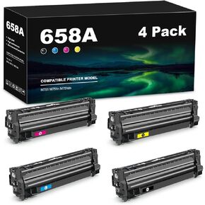 Remanufactured 658A Toner Cartridge Replacement for HP 658A 658 A 658X for M751 M751n M751dn Printer (4 Pack)