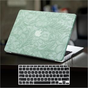 DTangLsm Compatible for Crocodile MacBook Air 13 inch Case 2022 2021 2020 2019 2018 M1 A2337 A2179 A1932 PU Leather MacBook Air Case Alligator Snake Skin Plastic Hard Shell Case&Keyboard Cover, Silver