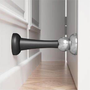 Magnetic Door Stopper 3.11 inch, Heavy Duty Aluminum Magnetic Door Stop for Wall and Floor Mounting, Door Holder Keep Door Open, No Drilling, Magnet Door Catch with Adhesive Tapes