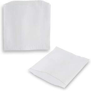 MT Products White Wax Cookie Bags 6 "× 6.5" - أكياس مخبز الورق المقاومة للشفقة - حزمة 150