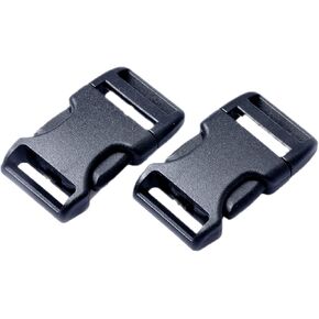AceCamp 0.8inch/20mm Duraflex Quick Side Release Buckle Webbing Adjuster for Backpack, Shoulder Bag, Belt, Strap Clip Replacement Repair Kit - 2Pcs