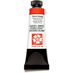Daniel Smith Extra Fine Watercolor Paint, 15ml Tube, Pyrrol Orange, 284600126, 0.5 Fl Oz (Pack of 1)