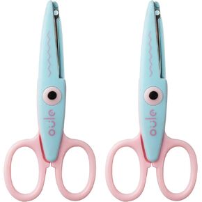 Scissors for Crafting (2-Pack)-Decorative Pattern Edge Craft Scissors,Fancy Scissors,Pattern Scissors,Suitable for Fun DIY Scrapbooking Crafting Projects for Kids Adults(Blue)