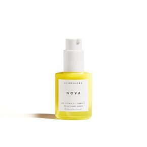 Herbivore Nova Serum Fruckening Serum للوجه-15 ٪ فيتامين C + الكركم لتحسين مظهر البقع الداكنة بشكل واضح وحتى لون البشرة ، النباتي ، نباتي ، خالي من القسوة ، 30 مل /1 أوقية