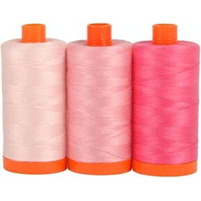 Aurifil Color Builder May 2020 Pink 100 ٪ Cotton Mako 50wt 3 Robools (1300m لكل): 2410+2425+2530