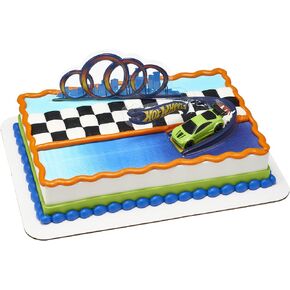حلقات Hot Wheels ™ | 24 Epic Stunt Cupcake Toppers | Decopac Hot Wheels Cars Cake Decorations ، متعدد الألوان ، آمن وجاهز للاستخدام - 24 حزمة