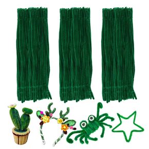 Green Pipe Cleaners Craft Bulk,Limpia Pipas,Art Supplies,200 Pieces Chenille Stem,Pipe Cleaner Set for DIY Arts Crafts Decorations,Flowers Decor,Kids Crafts,Christmas Gifts Toys for Ages 5-7,Pipes