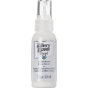 Gallery Glass ، White Pearl Contined Glass 2 Fl Oz Pretty Finish Paint ، مثالي لسهولة تطبيق الفنون والحرف DIY ، 19715