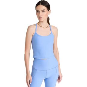 Beyond Yoga Women's Spacedye Slim Racerback Cropped Tank Top Majestic Blue Heather X-Small