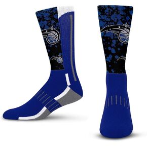 For Bare Feet Unisex Kid's NBA Splatter Logo Crew Sock Youth