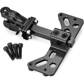 RC Trailer Hook Rack, Aluminium Alloy RC Trailer Hook Adjustable Trailer Hitch Hook Bracket Compatible with Axial SCX6 AXI05000 Wrangler 1/6 RC Crawler Car Upgrade Parts (Black)