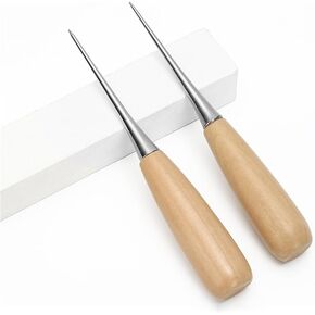 Leather Sewing Awl Wood Handle Drillable Awl Pin Punching Hole Maker Stitching Overstitch Sewing Awl Kit