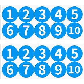 1-25 Circle Numbered Vinyl Stickers,Anti-Fading Waterproof 1.2 in Self Adhesive Die Cut Consecutive Number Vinyl Decal,Production and Fitness Equipment Flexible Small 1-10 Number Stickers(Black)