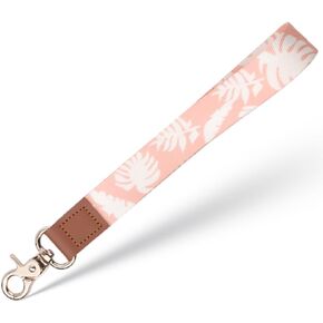 Flower Key Lanyard for Women Girls Keychain Wristlet for Car Key Chain Wristlet Bracelet for Female Girl Key Fob Wrist Strap for ID Badge Long Distance Gift for Wife Girlfriend
