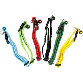 6pcs Reflective Cat Collar with Bell,Nylon Strip Breakaway Cat Collar Mixed Colors Puppy Collar