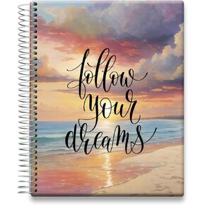 Tools4Wisdom Planner 2025-2026 - April 2025-2026 Calendar - 8.5x11 Inch Hardcover - Monthly Weekly Daily Planner - A5J6 - Pastel Sunrise