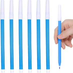 7 Pcs Water Soluble Fabric Marker Blue Embroidery Pen Fabric Markers for Sewing Disappearing Ink Pen for Fabric Washable Fabric Marker