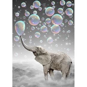 EXPGDC Elephant Diamond Art Kit for Adults, 12x16in Animal Wall Decor
