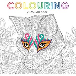 The Gifted Stationary Square Wall Calendar 2025, Colouring, 16-Month Lifestyles Theme Hanging Calendar with 180 Reminder Stickers, Monthly Family Planner for Home & Creative Spaces, 30 x 30 cm