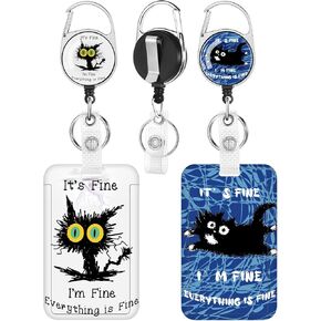 BESARME 2 Pack Badge Holder Retractable Clip Heavy Duty Reels with Vertical Sliding ID Badge Holder Hard Plastic for Women Nurse Teacher Student (Flower)