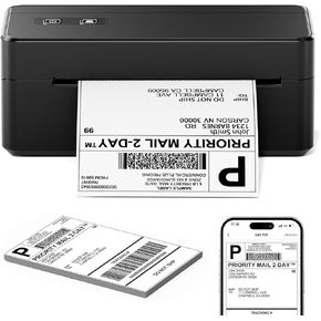 ASprink Bluetooth Thermal Shipping Label Printer, 2410 Wireless Label Printer for Small Business & Packages,Shipping Label Maker Compatible with Android, iOS and Windows, Mac, Ebay, USPS, FedEx, Etsy