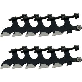 Hollow Core Hinge Pin Door Stop Wall Protector with Rubber Tip, Design House Matte Black Adjustable Door Stoppers, 10-Pack, 189126