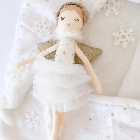 Mon Ami Adele Small White Angel Stuffed Doll - 15 "، دمية رائعة ومحبوبة ، استخدم كصديقة للألعاب أو ديكور الغرفة ، هدية رائعة للأطفال من جميع الأعمار in Saudi Arabia