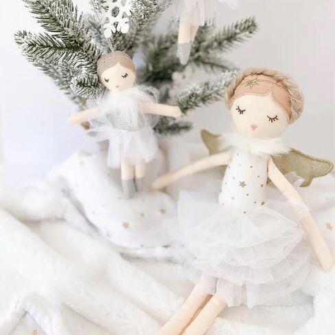 Mon Ami Adele Small White Angel Stuffed Doll - 15 "، دمية رائعة ومحبوبة ، استخدم كصديقة للألعاب أو ديكور الغرفة ، هدية رائعة للأطفال من جميع الأعمار in Saudi Arabia