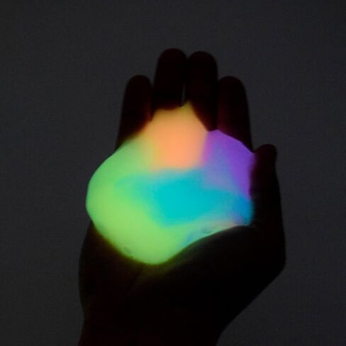 Glow in The Dark Slime Kit 6 Pack, Neon Blue, Green, Pink, Yellow Colors, Non Sticky, Glowing Galaxy Slime Kit for Kids, Kids Party Favors, Goody Bag Fillers, Stress Relief Toys, Holiday Supplies in Saudi Arabia