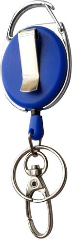 2 Lanyards + 2 Retractable Badge Reel with Clip and Key Ring for ID Card Holders (Black) in Kuwait