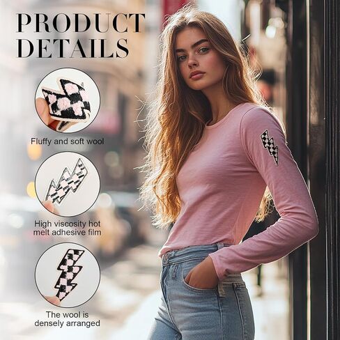 12 PCS Edege Edge Patches Lightning Lightning Bolt Iron on Patches Patches Patcher for Hats Juplespacks Socks Socks Socks in Saudi Arabia